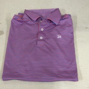 EUC Mens short sleeve Bald head blues polo shirt
